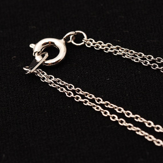 Rhodium or Gold Plated Simple Double Layer Chain Lock and Key