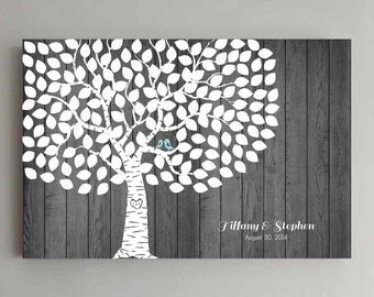 150 Guest Wedding Guest Book Rustic Wood Wedding Tree Wedding Guestbook Alternative Guestbook Poster Wedding Guestbook Poster - Rustic Wood