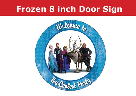Items similar to Frozen Door sign - Disney Frozen Birthday party ...