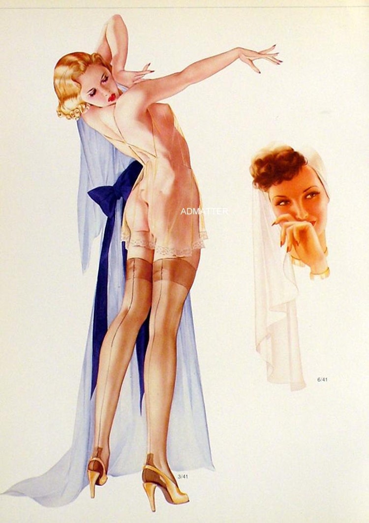 Vintage Vargas 1941 Pinup Girls Poster Ice Skater by Admatter