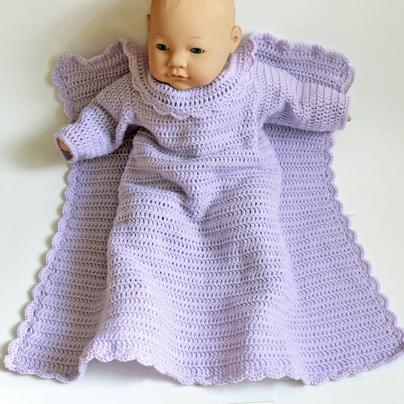 Crochet Baby Snuggie . Car Seat Blanket With Arms . Lavender