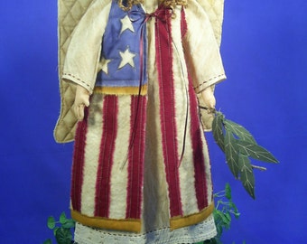Cloth Doll E-Pattern- 23in Americana Folkart Angel Epattern