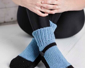 Knit Slipper Sock Adult Mary Jane Slippers Sox by Nothingbutstring