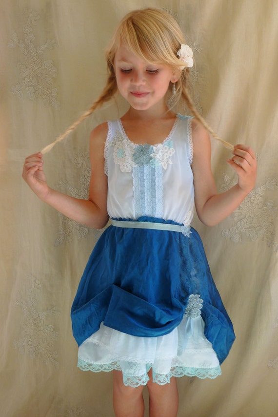 Little Girls Bluebell Dress... Size 6... flower by jadadreaming