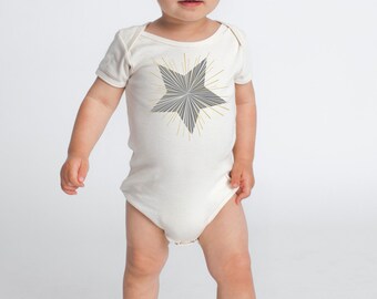 Organic Baby Clothes Gold Star Shirt, Baby Clothing Organic Baby Onesie Clothing Organic Baby Clothes Baby Bodysuit One Piece Onesuit onsie