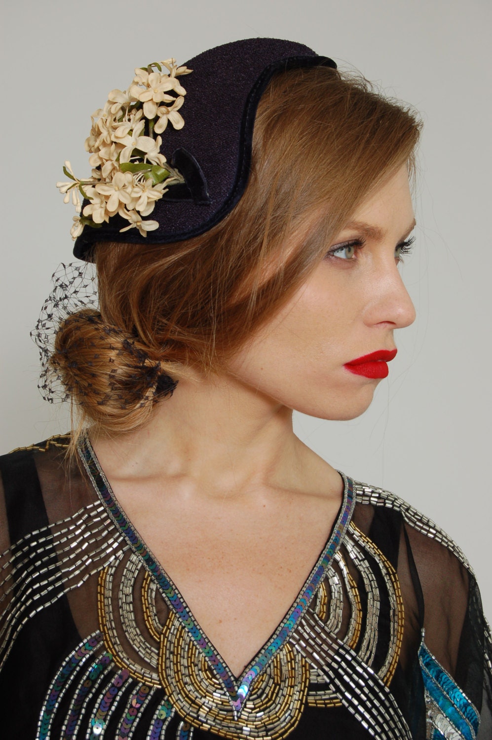 gold fascinator hat