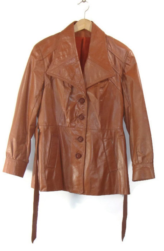 Items similar to Vintage Rust Color leather Jacket on Etsy