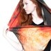 SALE. Mars Curiosity Circle Scarf, Planet Printed Scarf, Infinity Scarf, Winter Scarf, Organic Cotton.