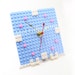Geek Girl Clock made from New LEGO (r) Pieces, Pink and Blue