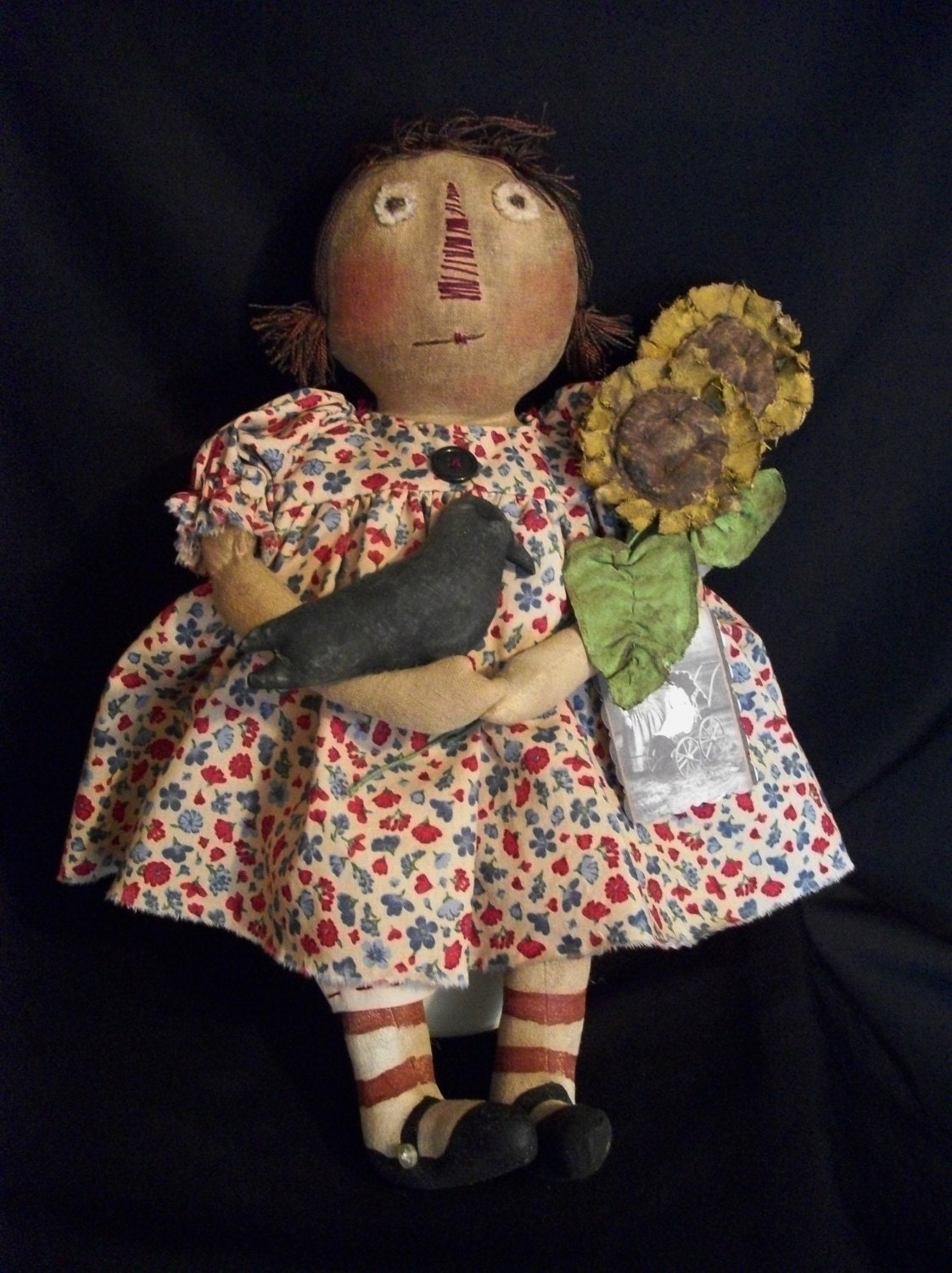 Primitive folk art Doll Pattern Hand crafts by Dumplinragamuffin