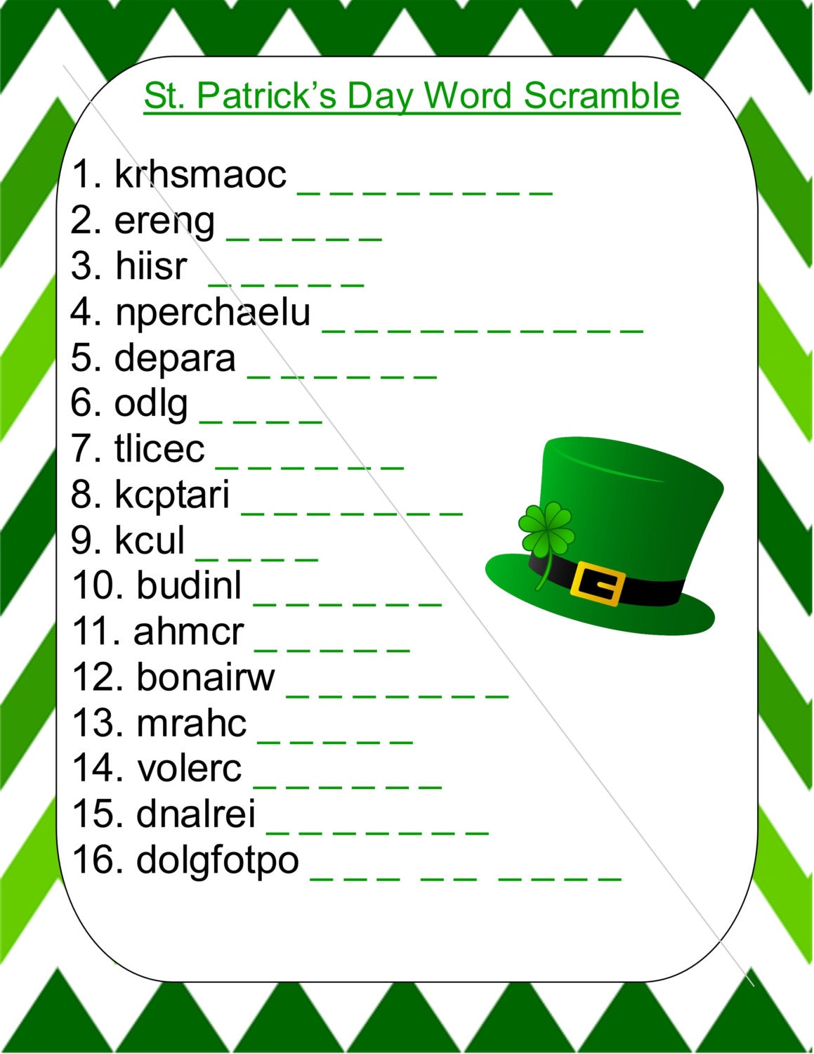 st-patrick-s-day-word-scramble-with-answers