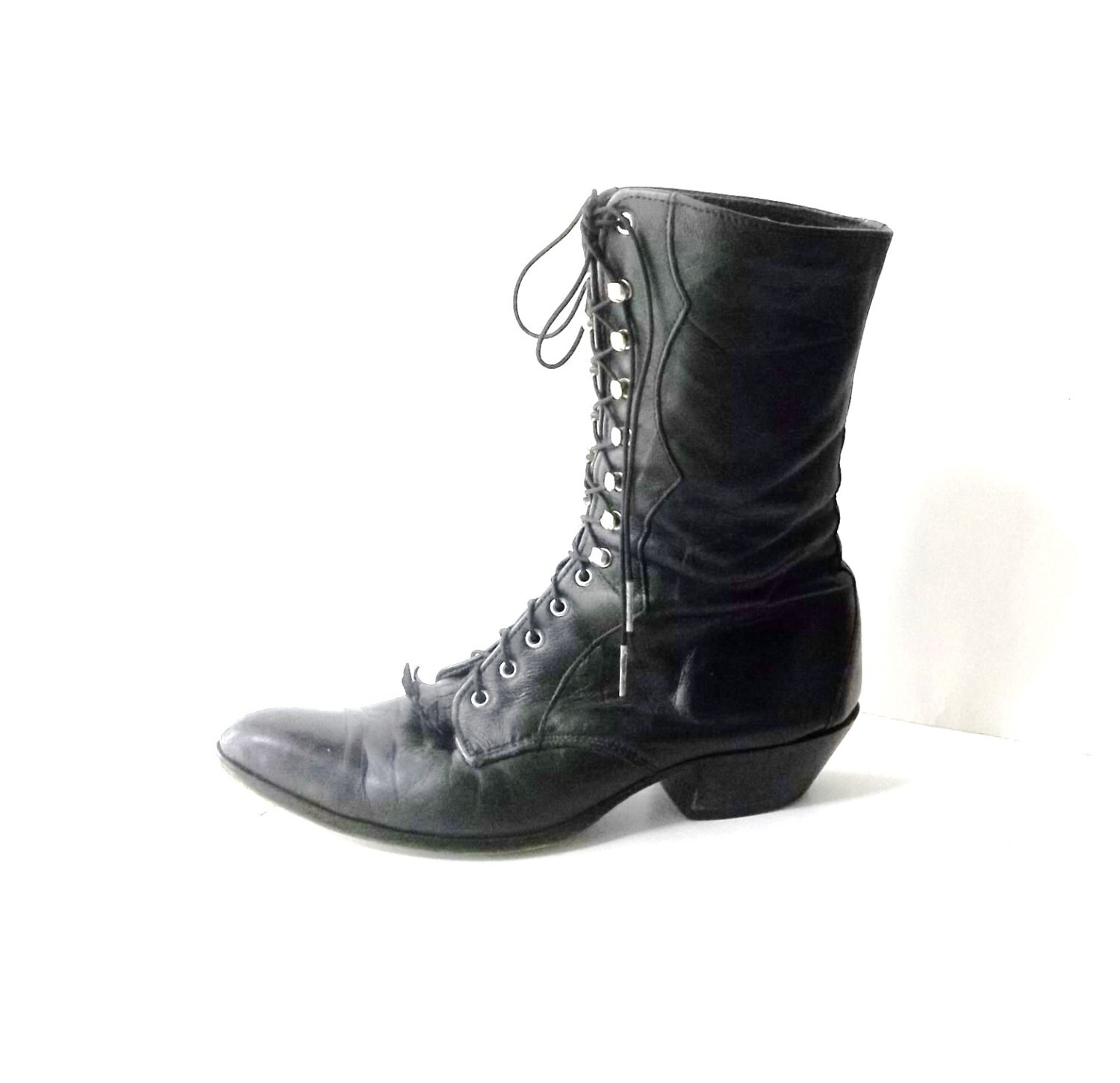 black victorian lace up boots