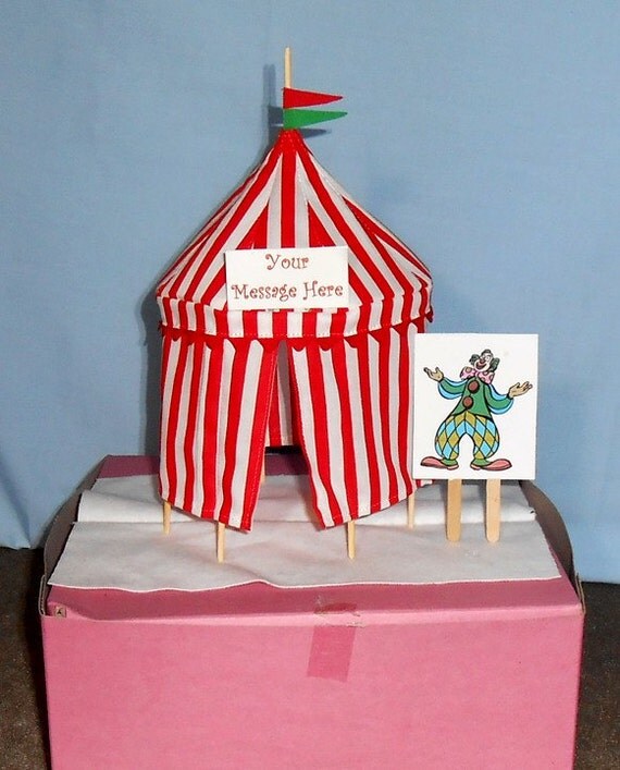  Circus Tent Cake Topper  or Table Decoration Personalized