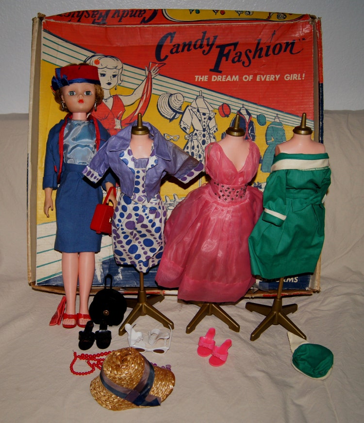 Vintage 1960s Deluxe Candy Fashion Doll By Unnecessarynecessity