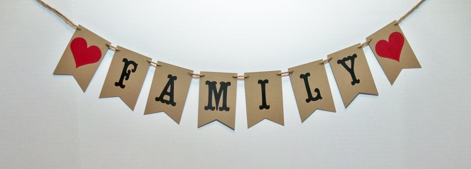 Small Family Banner Garland Family Photo By BethsBannerBoutique