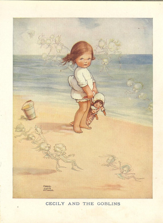 1924 Mabel Lucie Attwell Childrens Print by printsandpastimes