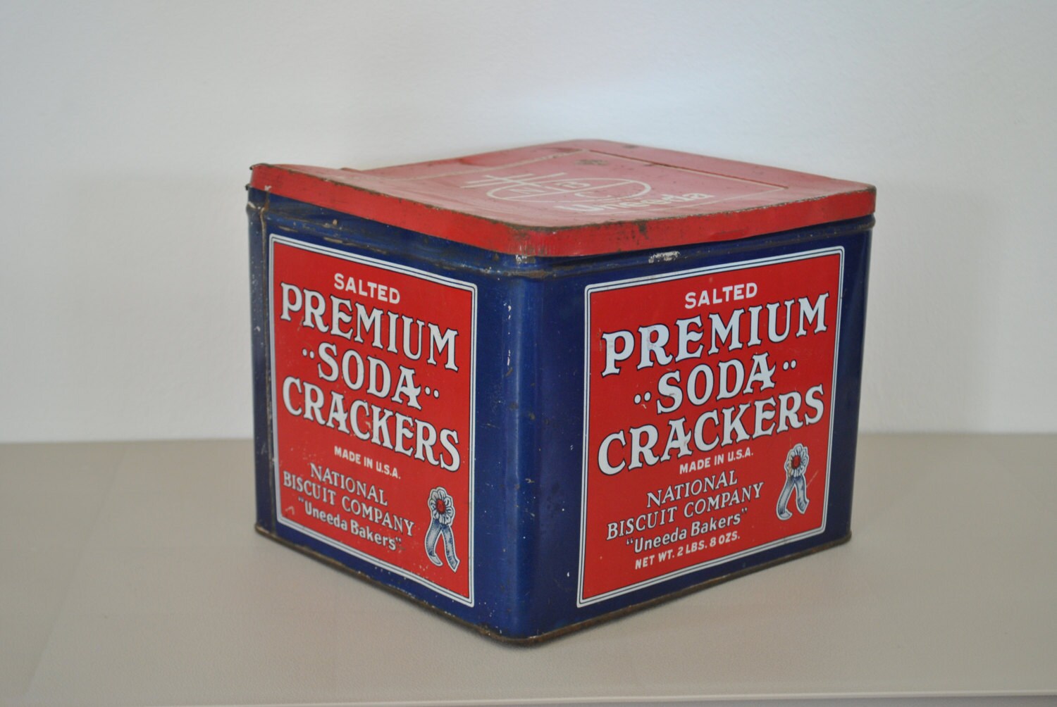 Antique Uneeda NBC Premium Soda Crackers 2.5 Pound Storage