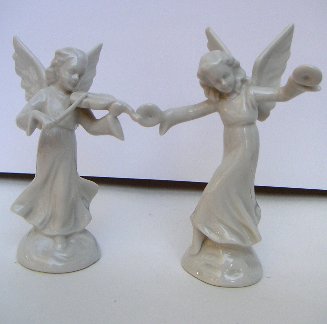 Vintage Porcelain Angels by Dresden Angel Figurines.