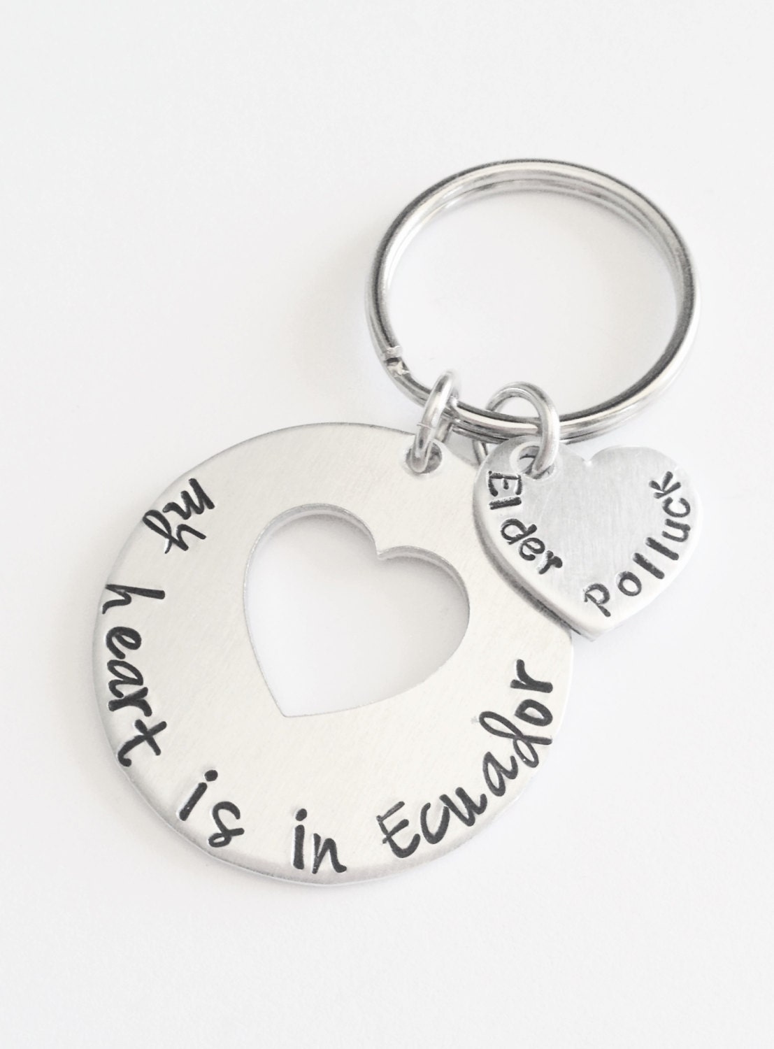 Missionary Keychain Hand stamped for LDS Missionaries