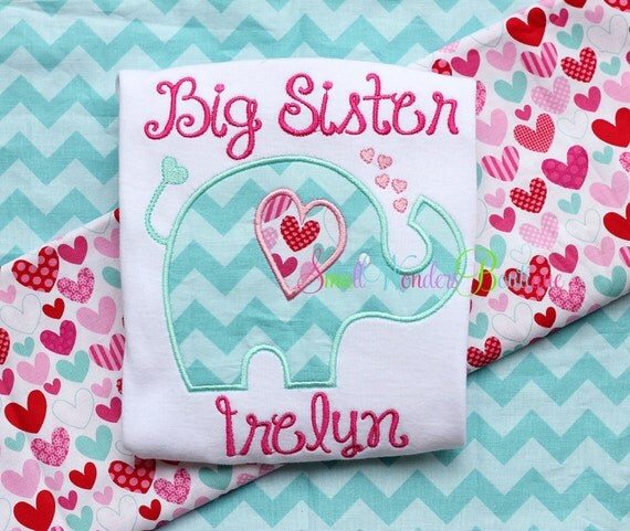 big sister applique shirt