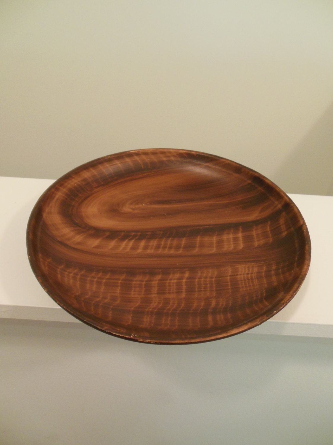 Lane & Co Van Nuys California USA Wood Grain Pottery Bowl