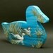 Hand Painted Wood Duck, Ducks in Reeds, Pond, Original Dimensional Folk Art Item, ADA-FA182