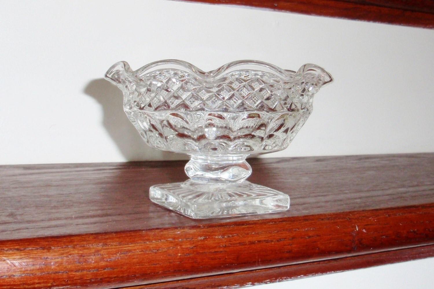 IMPERIAL CANDLE BOWL Holder Votive Ruffled Crystal English