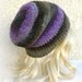 LIMITED EDITION Slouchy Gaming Hat Dark Green Purple Brown stripes Baggy Mens Womens teen Beanie 'NINJA'