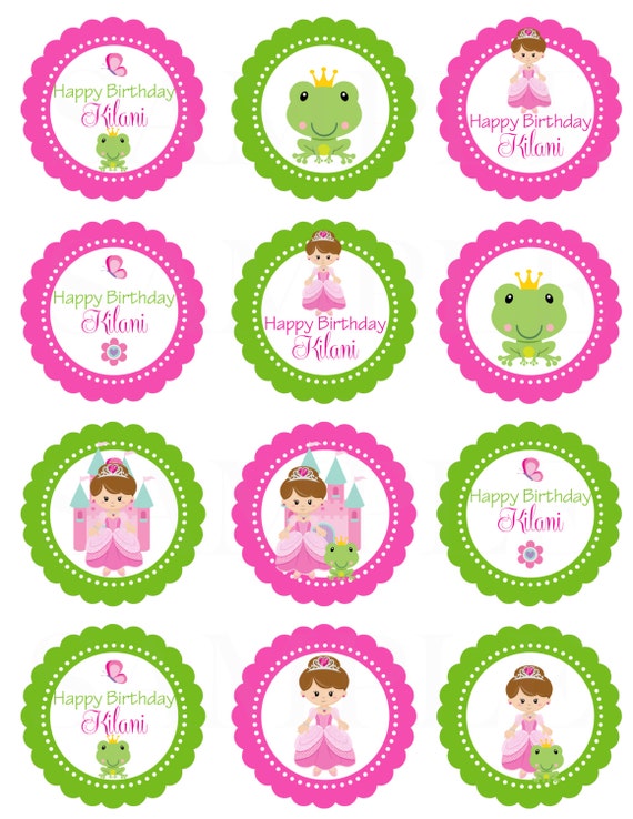 Items similar to The Princess and the Frog Birthday Cupcake Toppers ...