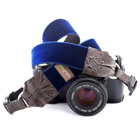 The Noel Velvet Camera Strap with Quick Release Buckles -- 1.5 inches wide