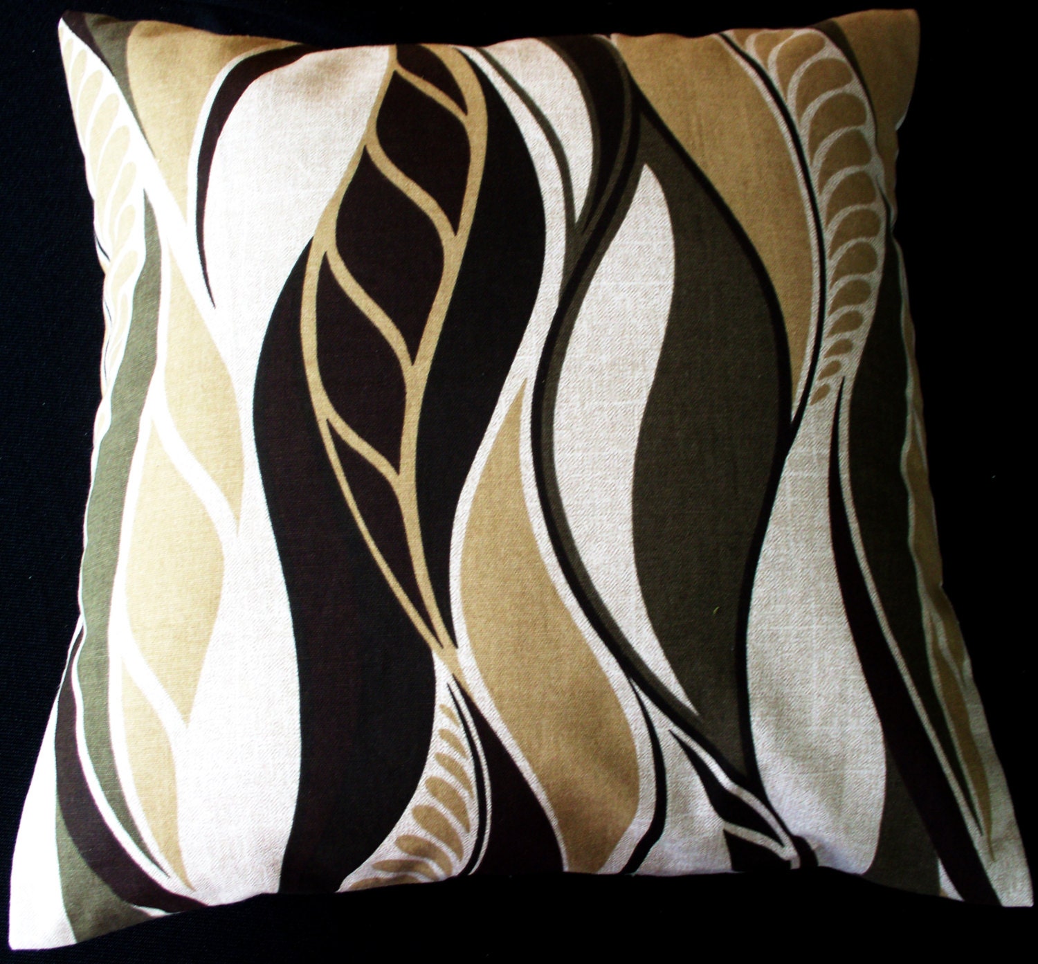 Dark Brown pillow cover light brown cream pillow case