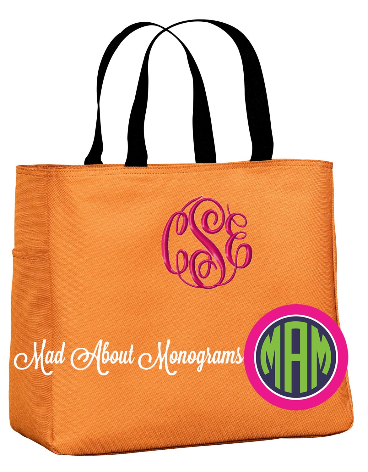 Monogrammed Tote Bag The Arden Tote 20 Colors