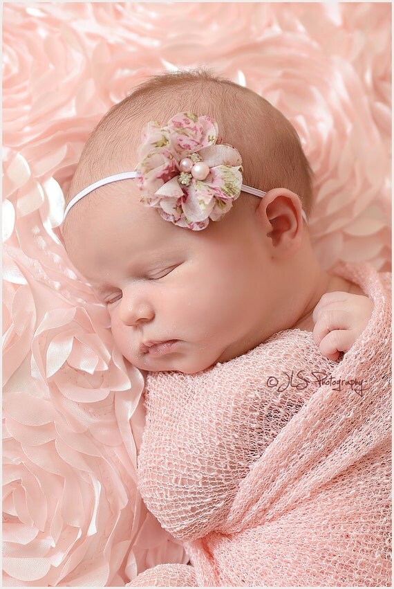 Floral Headband..Newborn Headband..Baby Girl Headband..Baby