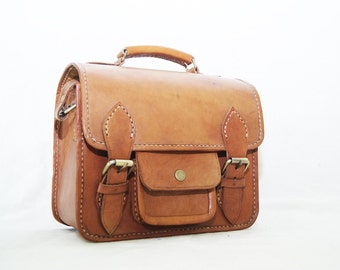 Items similar to Custom Vintage Camera Bag - Vintage brown bag with ...