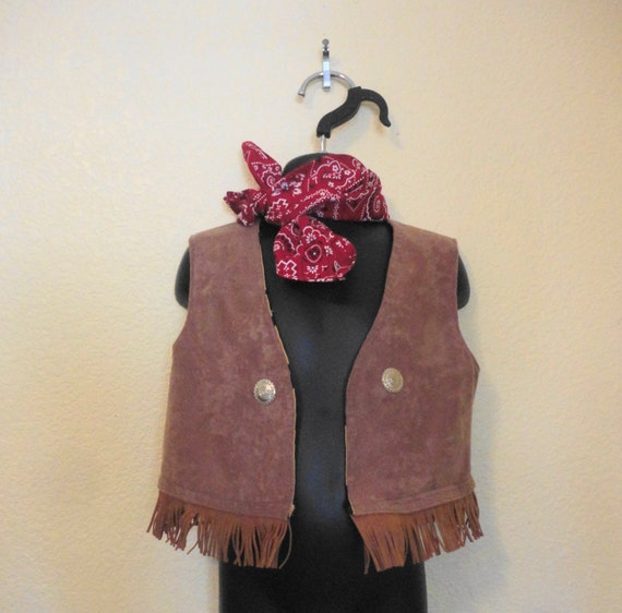 Toddler Cowboy Vest Boys Cowboy Vest Suede Cowboy Vest