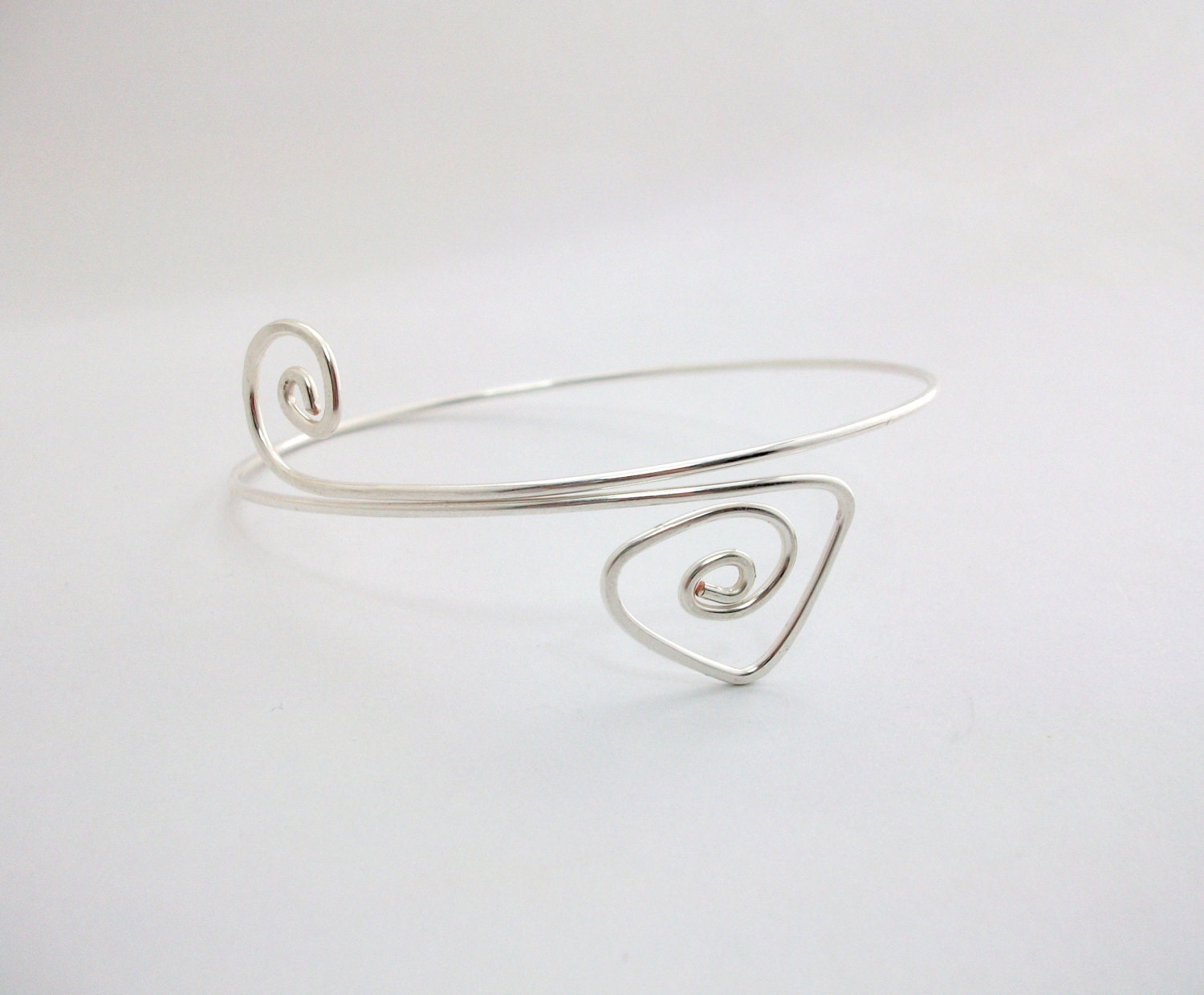 Upper arm bracelet silver tribal armband sterling silver or