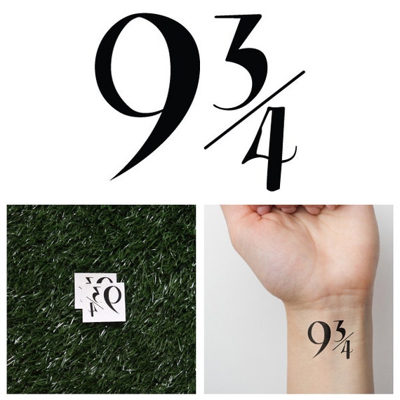 Harry potter gleis 9 3/4 tätowierung 2 er set