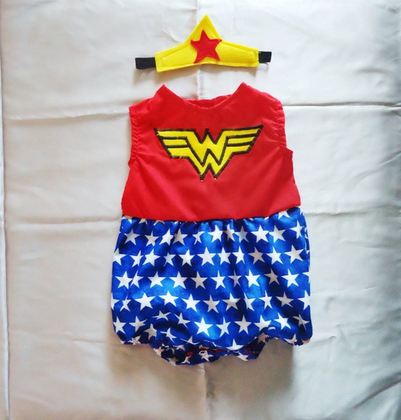 Wonder Woman Dress or Romper Jumpsuit Jumper by LoopsyBaby