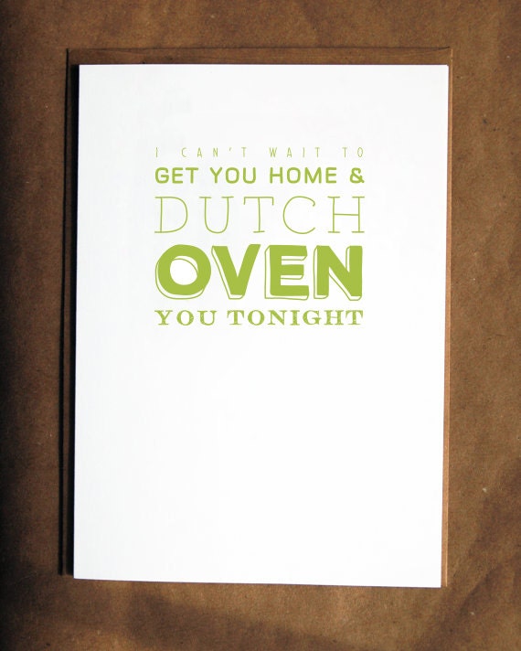 Items similar to Funny, Weird I Love You Card // Dutch Oven (farting