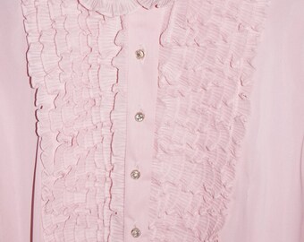 1950s Secretary Blouse Sz 10 Vintage Retro