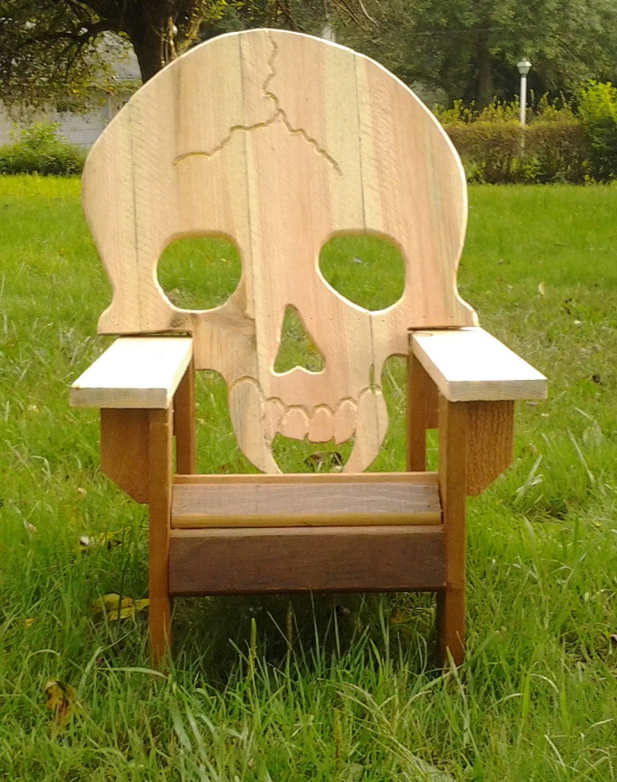 child sized skull chair skeleton themed adirondack by MandWs