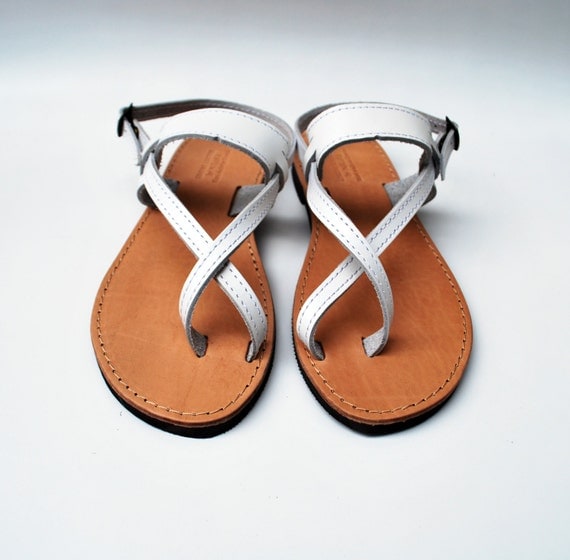 Wedding Sandals in White Color made with 100% Genuine Leather