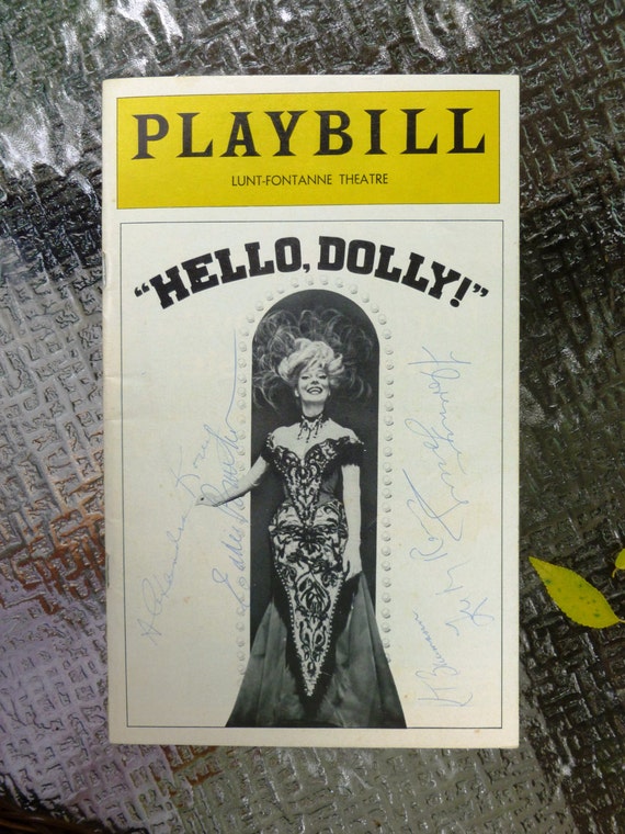 Hello Dolly 1978 Original Signed By Cast Playbill