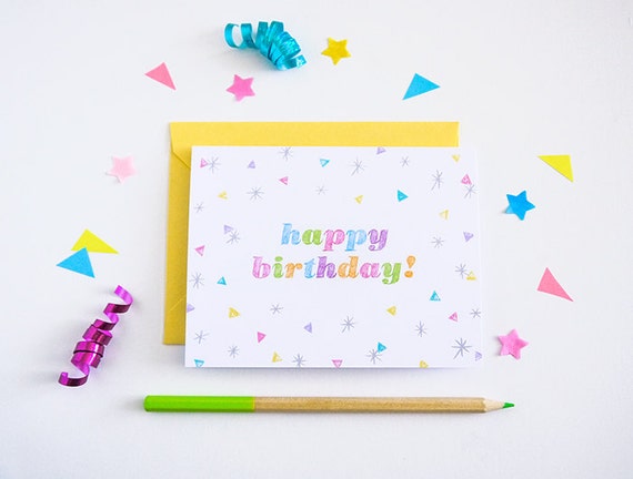 Colored Pencil Birthday Card