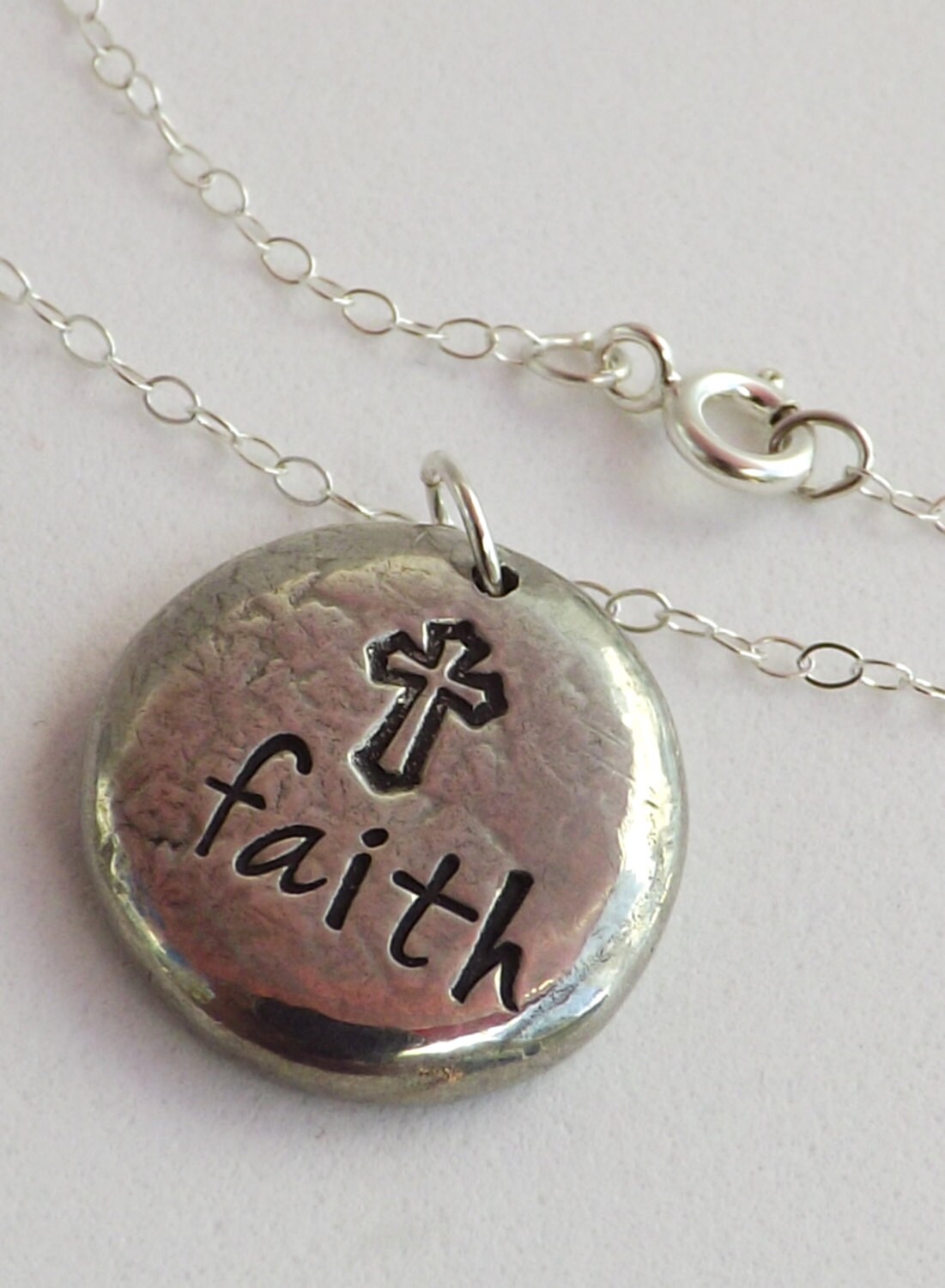 Faith Necklace Inspirational Necklace Faith Jewelry Cross