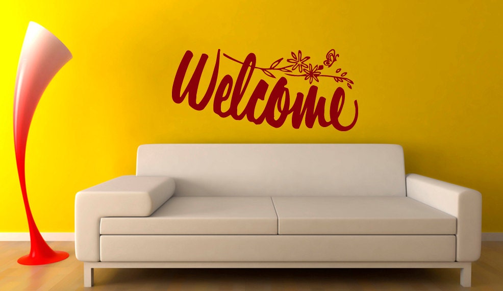 Wall Decals Sign Words Floral Design Home by DecalHouse