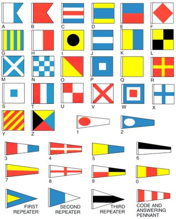 Items similar to DIY Nautical Flags - printable instant download - 7" x 7" each on Etsy