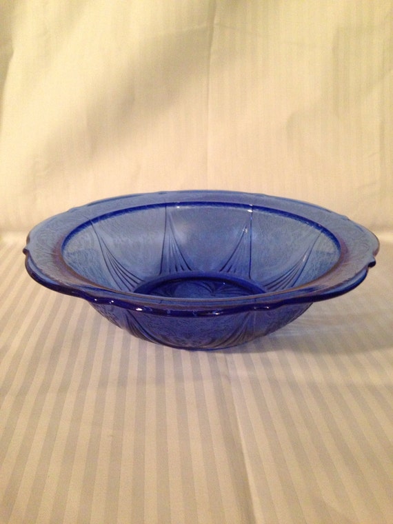 Items similar to Royal Lace Blue Small Fruit/dessert Bowl on Etsy