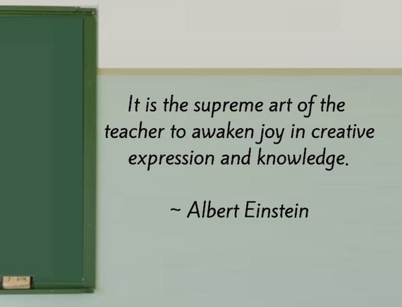 Albert Einstein Quote Classroom Wall Decal Class Sticker