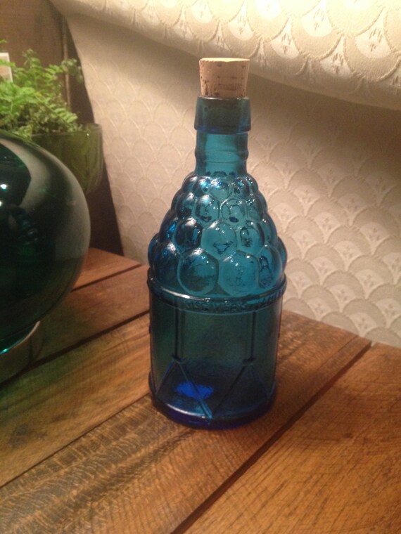 Wheaton Glass blue bitters bottle